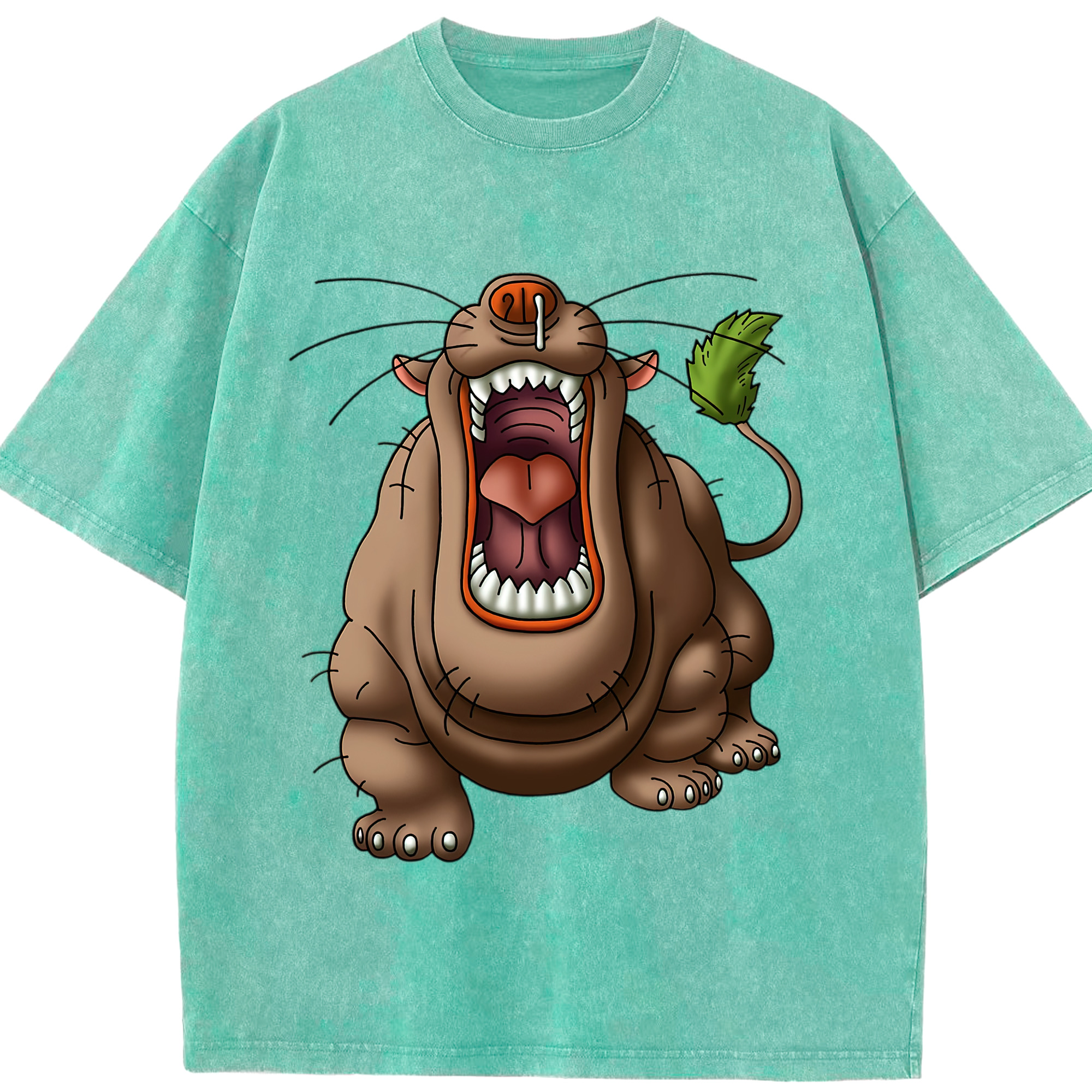 （画像用） ドラゴンクエスト Doragon Kuesuto Dragon Quest 綿100% ヴィンテージ風 半袖Tシャツ（フロントプリント）
